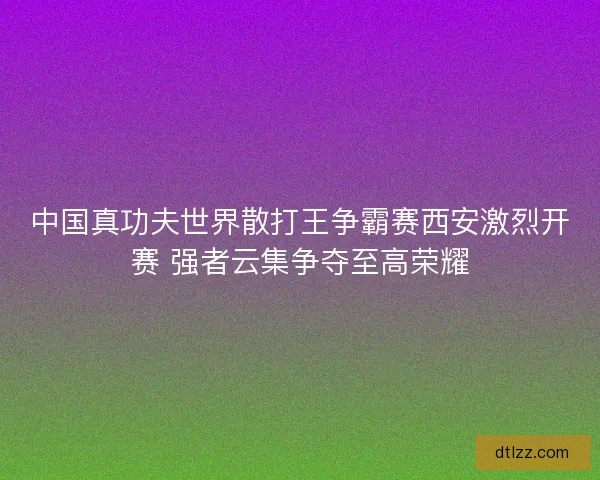 中国真功夫世界散打王争霸赛西安激烈开赛 强者云集争夺至高荣耀