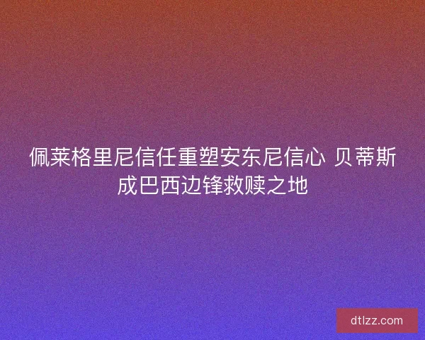 佩莱格里尼信任重塑安东尼信心 贝蒂斯成巴西边锋救赎之地